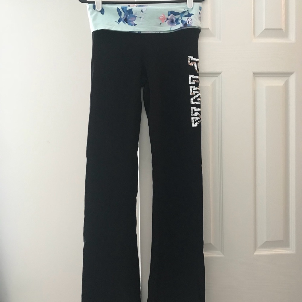 Victoria’s Secret PINK sequin flare yoga pants